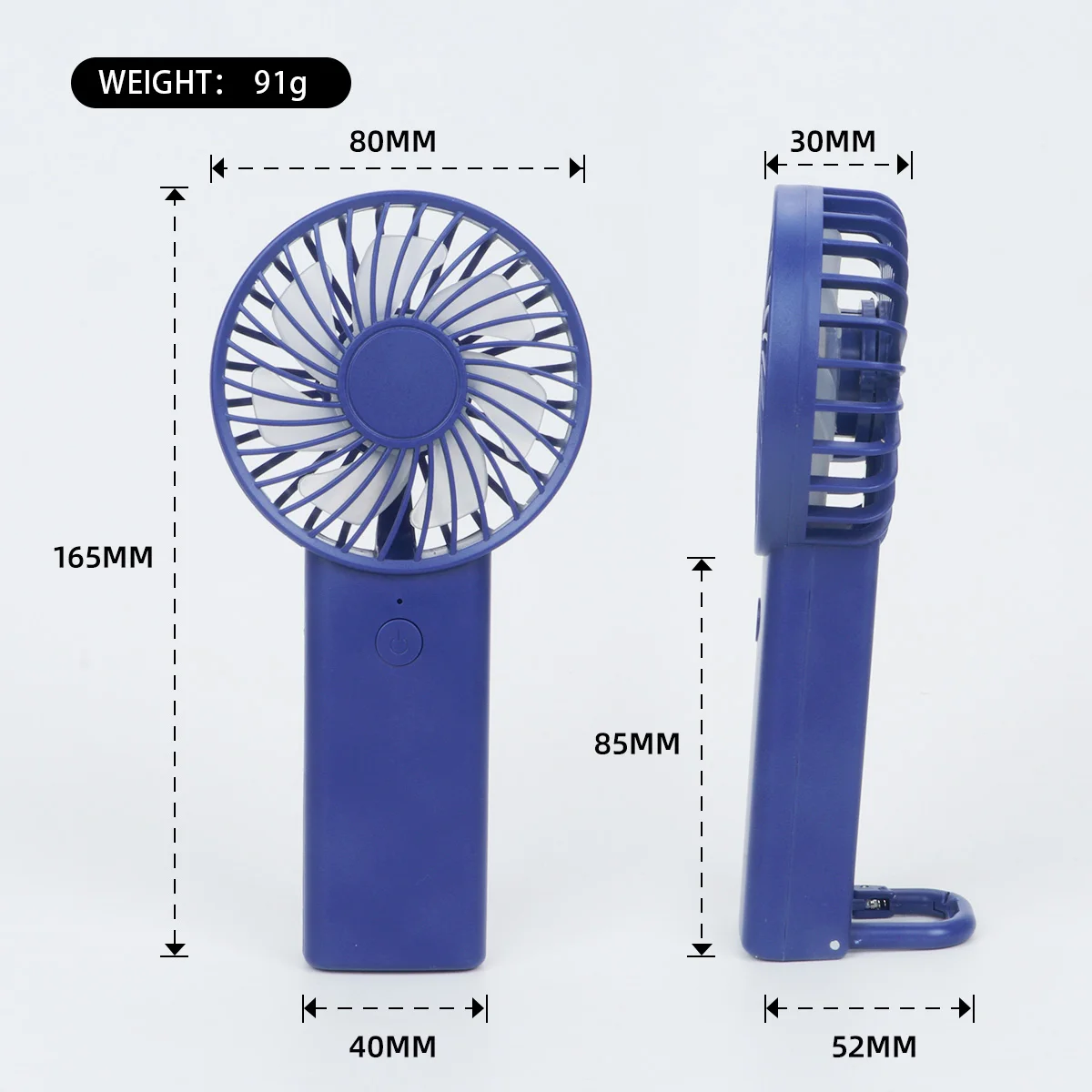 factory direct sale key buckle sport fan handy rechargable fan TYPE-C mini fan