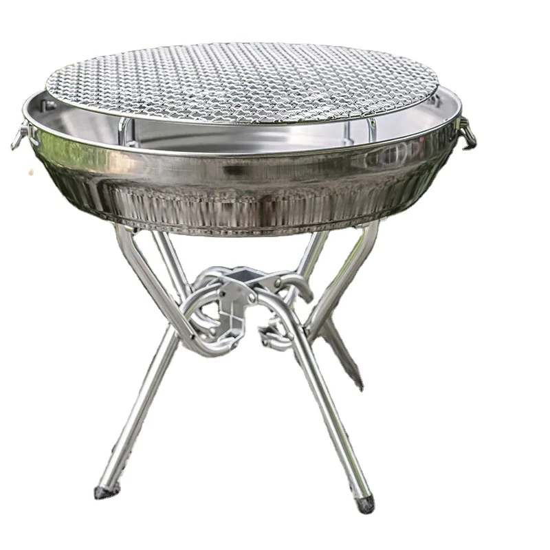 Portable Hiking Camping Stainless Steel Bonfire Frame Stove For BBQ Wood Burning heating furnace