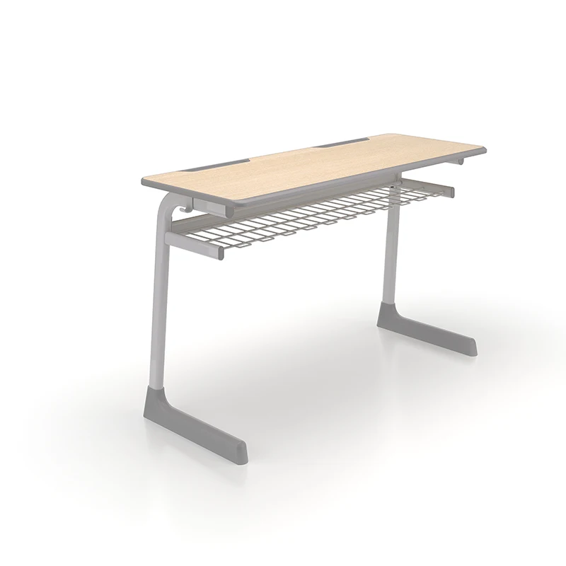 Double adjustable high school and college classrooms with wooden desks and chairs school furniture desk school desk for sale