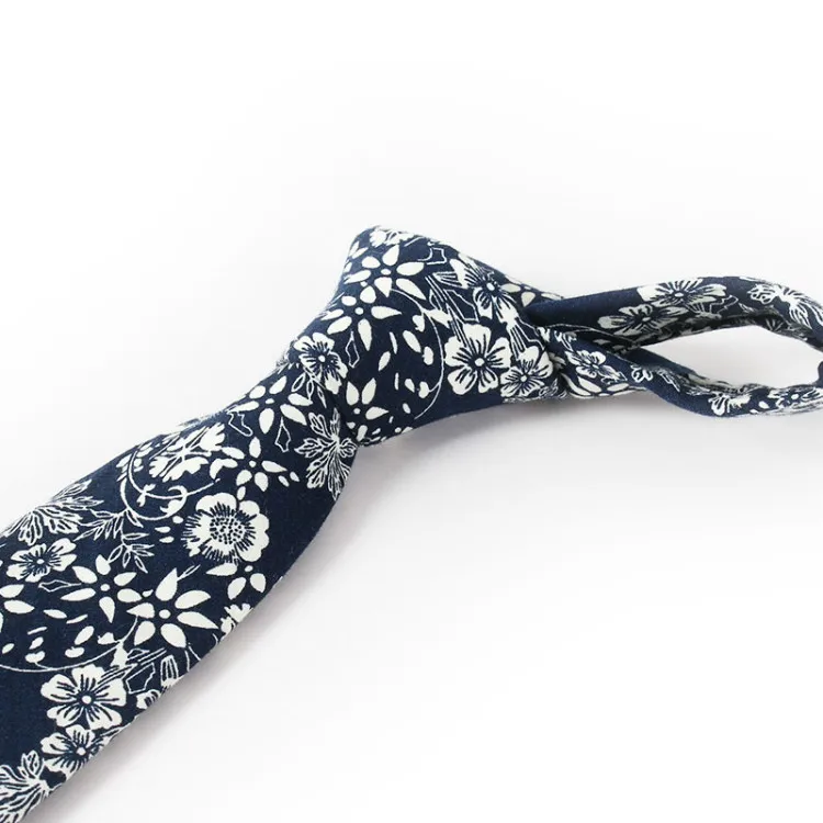  Оптовая торговля в наличии с цветочным принтом цветочек печатных галстук 6 см повседневные костюмы из хлопка узкие галстуки для мужчин