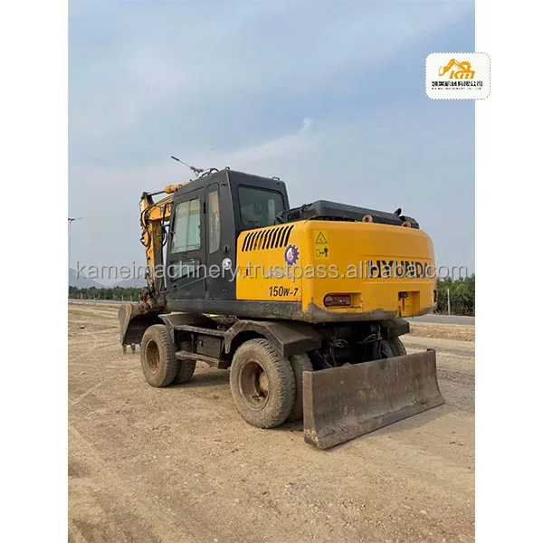 Cheap used Hyundai 150w excavadora de ruedas Hyundai 150w-7 150w-9 60w-7 210w-7 Hyundai 60w wheel excavator low price