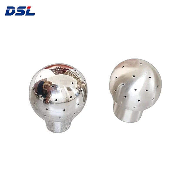 Sanitary DN25 SS316 Fixed Spray Cleaning Ball Hygienic Static Sprayer Welded Stainless Steel Spray Ball