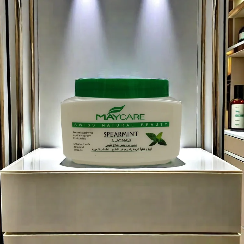 Private Label Hydrating Skincare Mud Clay Beauty Face Mask Green Tea Almond Fruit Herbal Extract Facial Mask