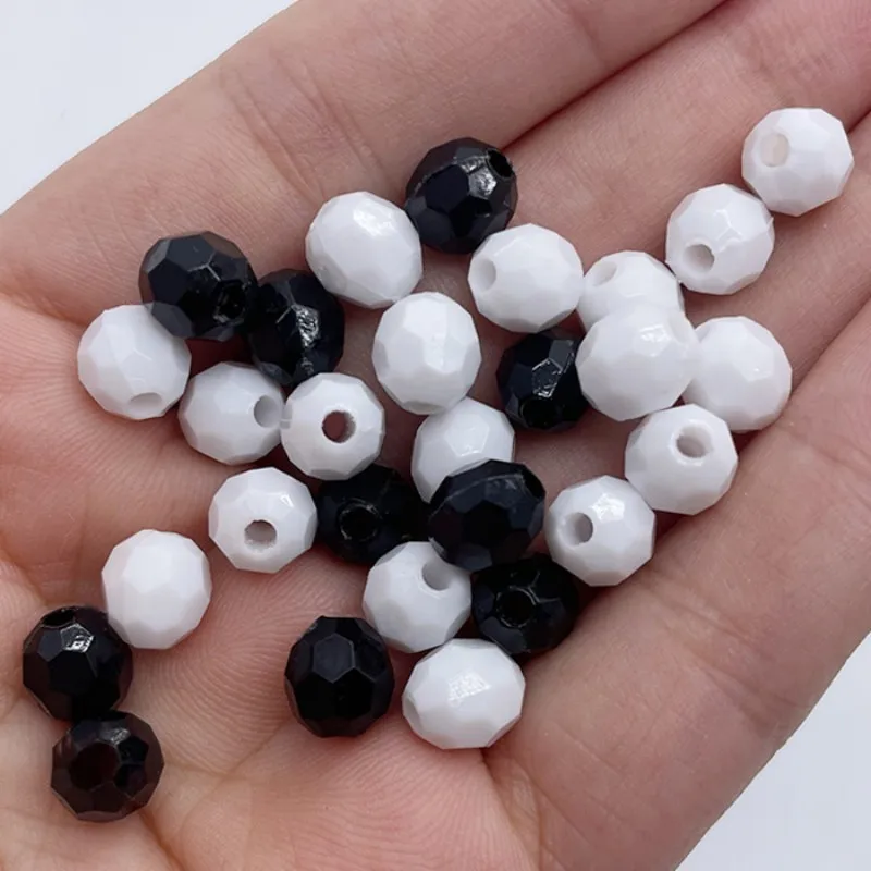 8mm 10mm Bracelet Making  500g Bag Making Crystal  Solid Color Beads Jewelry Materials Acrylic Beads