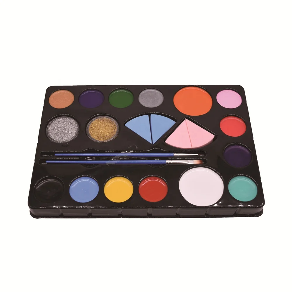 
Non-toxic washable fluorescent face and body paint kit 14 color body paint with private logo 