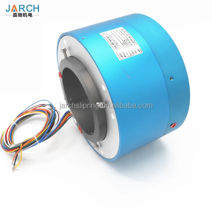 9 цепей 10 А 80 мм сквозное кольцо скольжения волоконно-оптическое поворотное соединение гидравлические скольжения