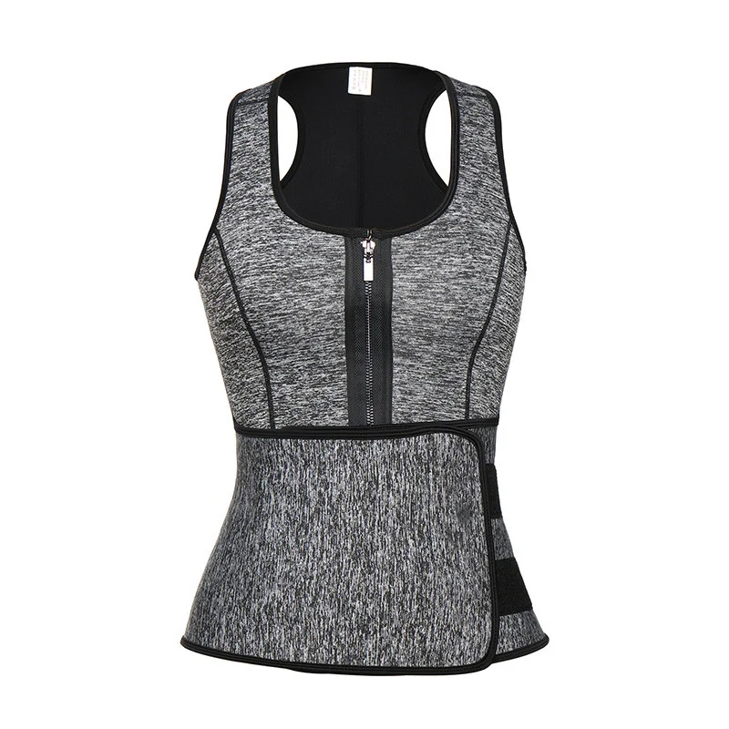 CHANGNORE ODM gaines amincissante ceinture lombaire adjustable belt tank top neoprene waist trainer vest for women with zipper