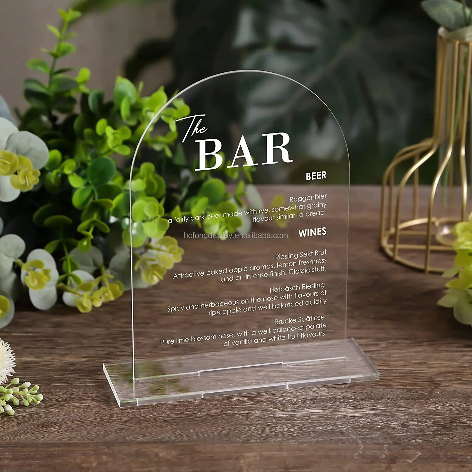 Custom Acrylic Wedding Table Number, Frosted Arch With Stand For Wedding Table Store Centerpieces