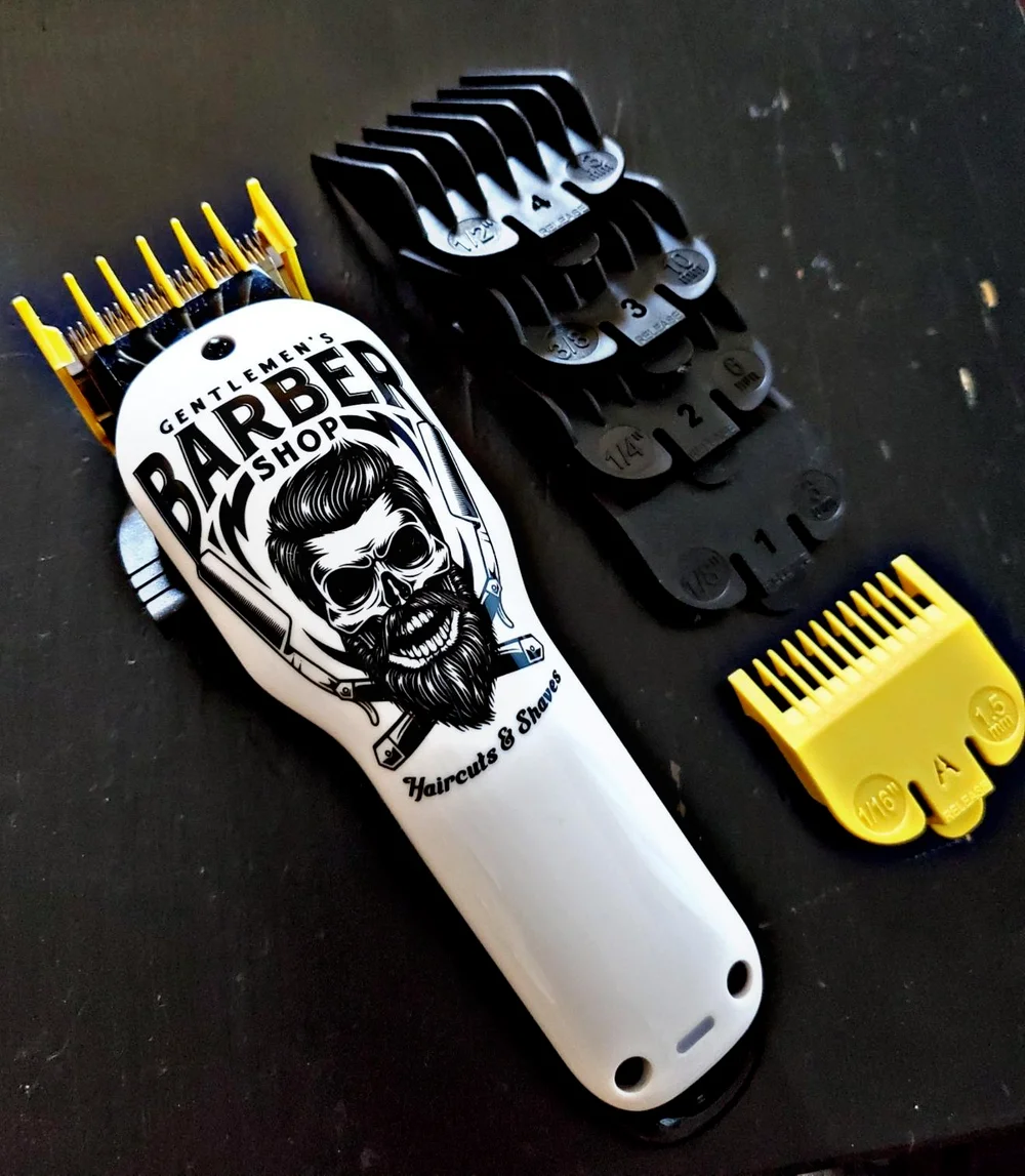 Hair Clipper Adjustable Ceramic Blade Trimmer Rechargeable Cordless Cutting