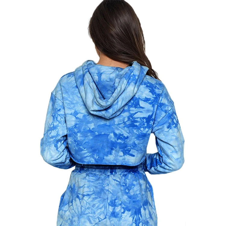 2021 New Hot Style Suit Women Clothing Tie-dye Print Casual Wear Sexy Crop Tops And Pants Set Sport Two Piece Outfits Tracksuit