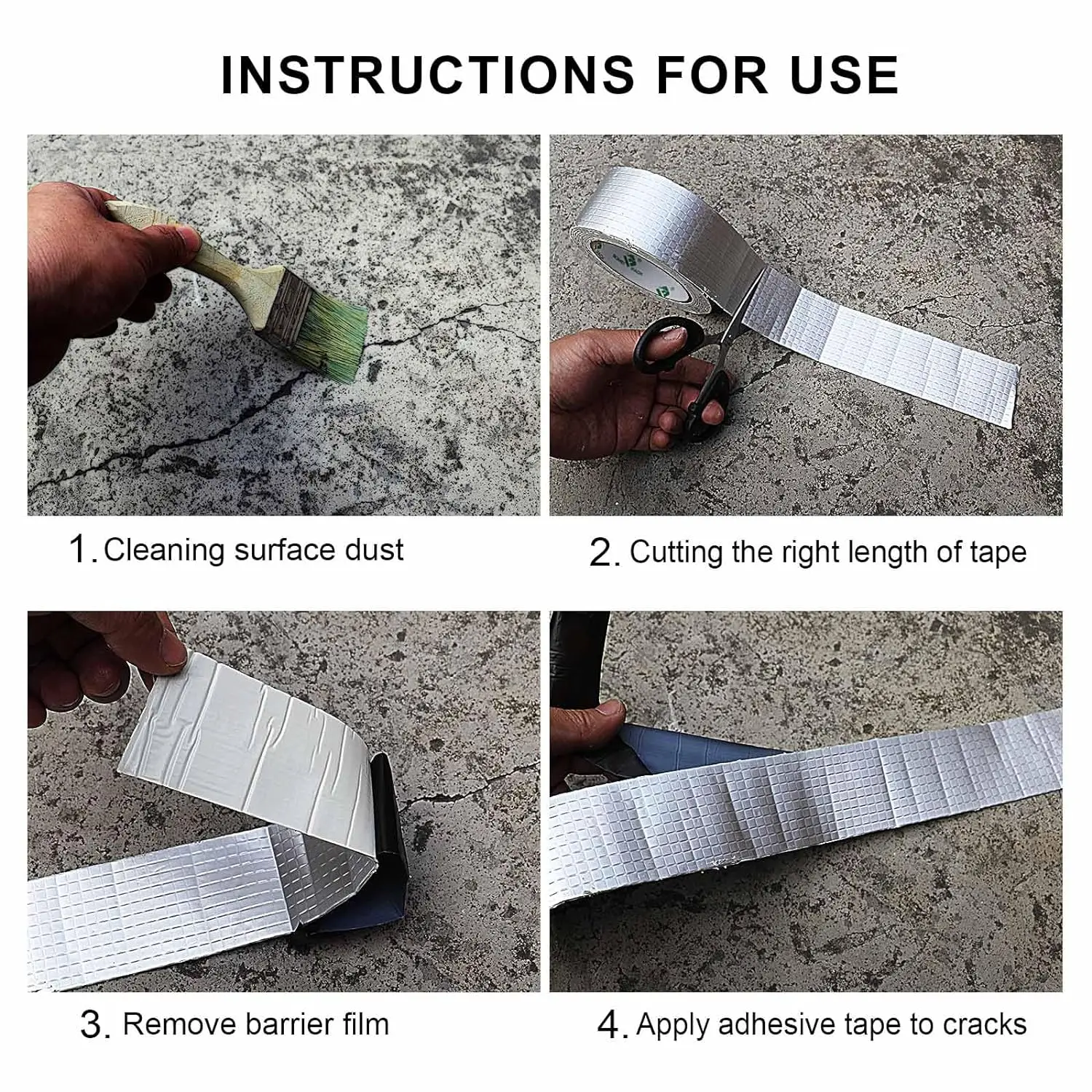High Sticky Self-adhesive Butyl Rubber Tape Roof Leakage Repair Aluminum Foil Waterproof Butyl Sealing Tape