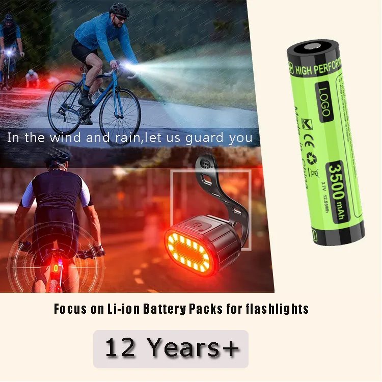 Factory Supply Rechargeable 3.7V 2000mAh 2200mAh 2600mAh 2900mAh 3000mAh 3500mAh 18650 Li-ion Battery for Flashlight