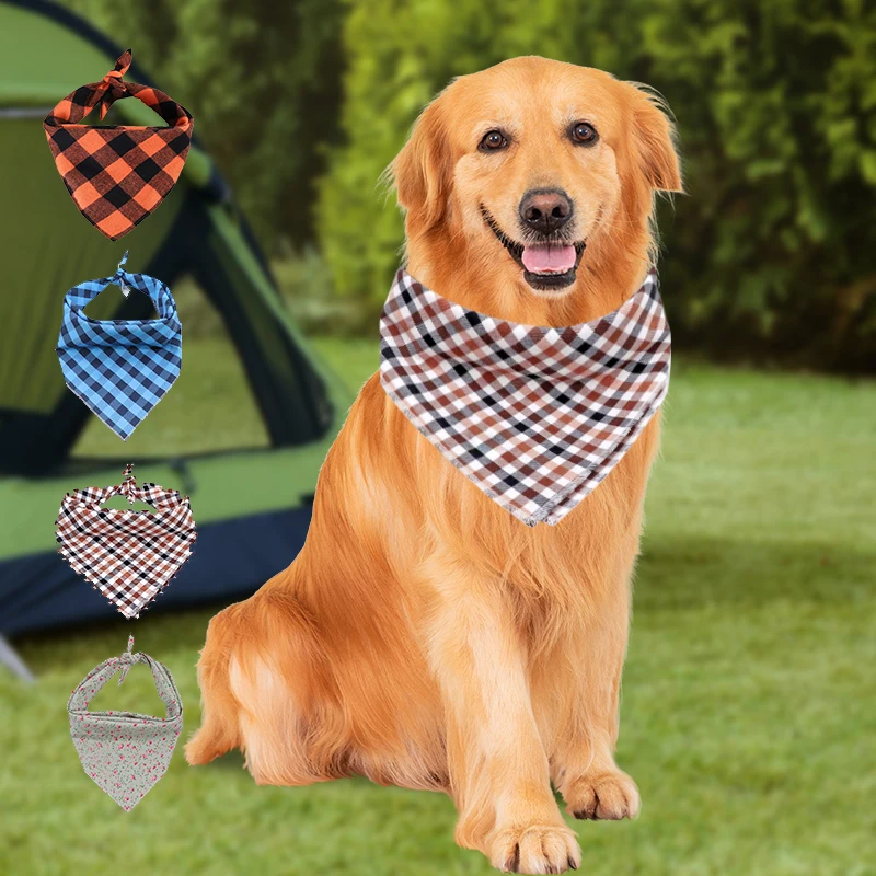 1PC Washable Cotton Triangle Dog Scarfs For Small Size Dogs And Cats Wholesale Soft Dog Bandana Party Hat