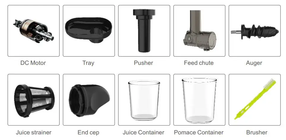 Slow Masticating Juicer, AMZCHEF Slow Juicer Extractor Professional Machine, Cold Press Juicer with Quiet Motor/Reverse Function