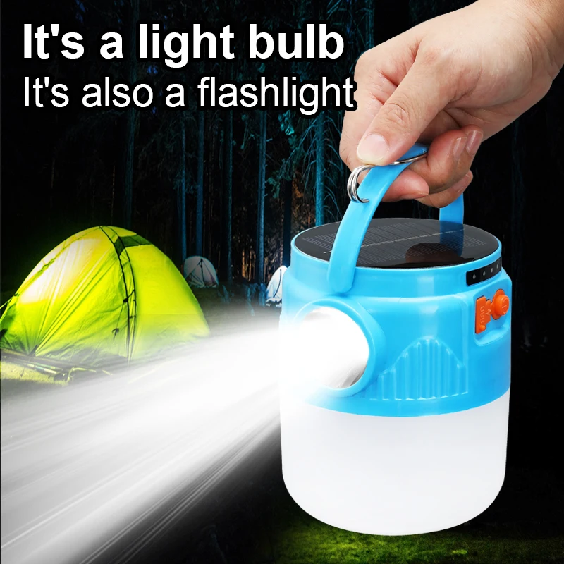 42LED lamp beads 6000mah capacity outdoor lighting solar rechargeable emergency bulb