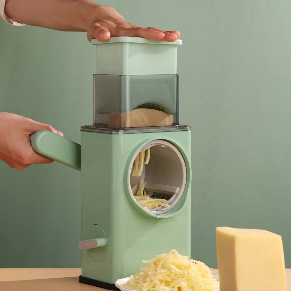 New plastic manual spiral food shredder cutting vegetable cutter cheese grater machine for home use