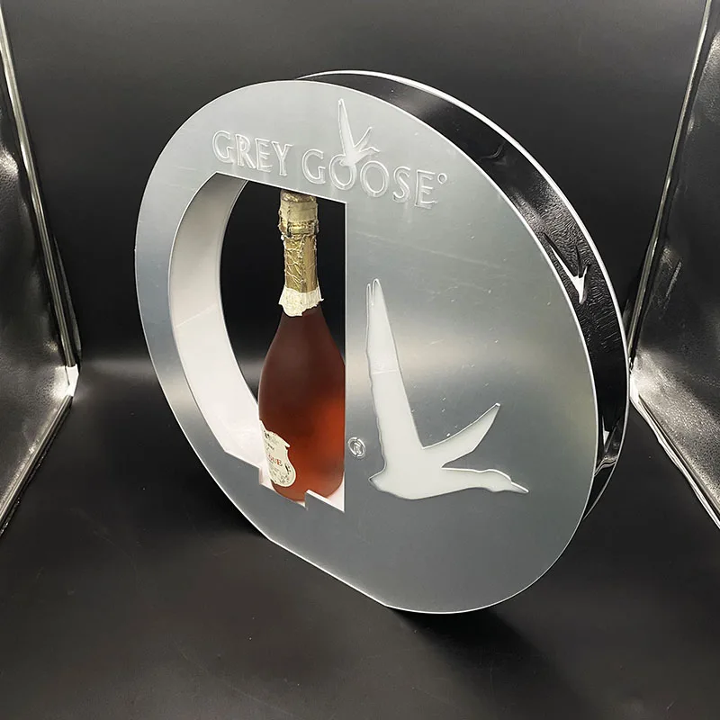 2024  OEM Mirror LED Bottle Glorifier Grey Goose Bottle presenter for Party Night Club