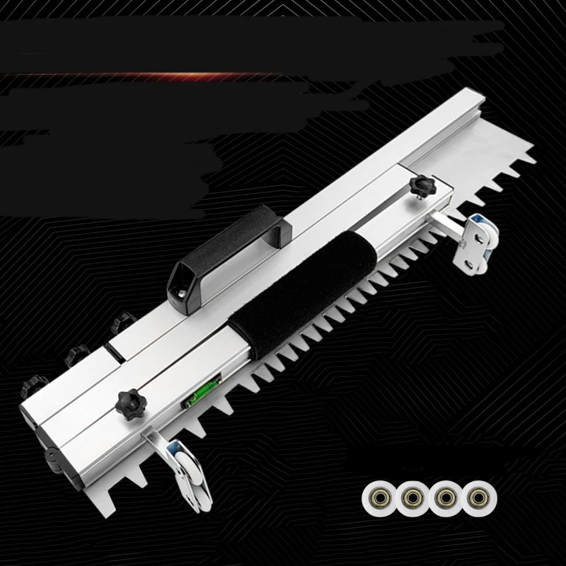 
800mm Folding Cement Self Leveling Gear Rake Hot Stainless Steel Notched Squeegee with Slideway Gear Rake 