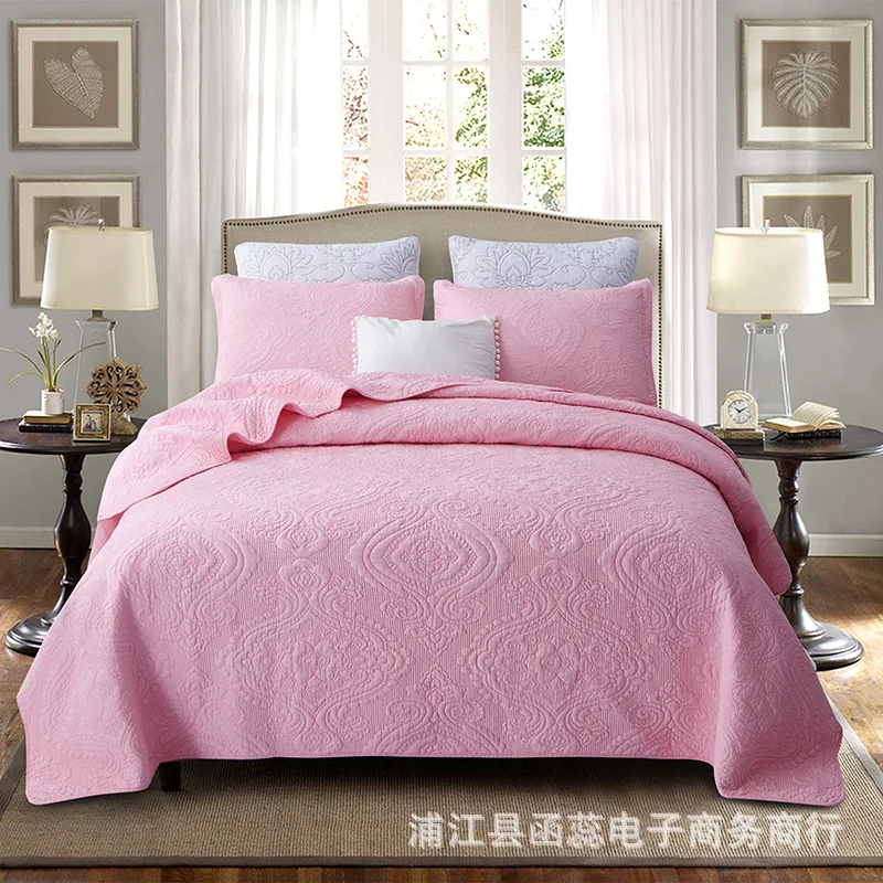Wholesale quilted thin bedspread in microfiber polyester fabric