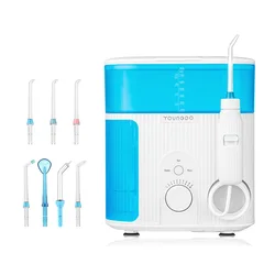 White Portable Disinfect Function Desk Topwater Flosser Oral Irrigator Electric With 7 Brush Heads