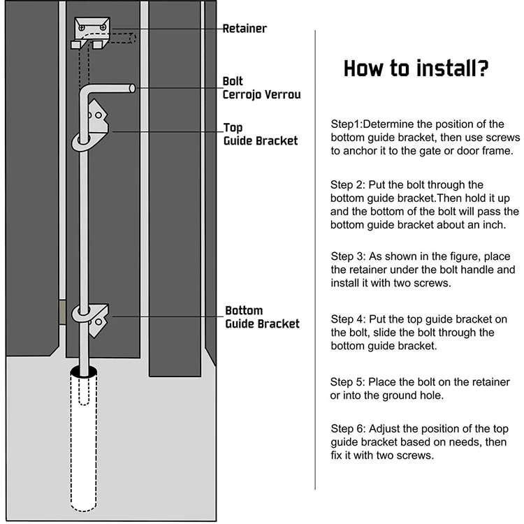 wood gate rod wood fence gate rod holding black open expanded view link gate outdoor living heavy duty rod black