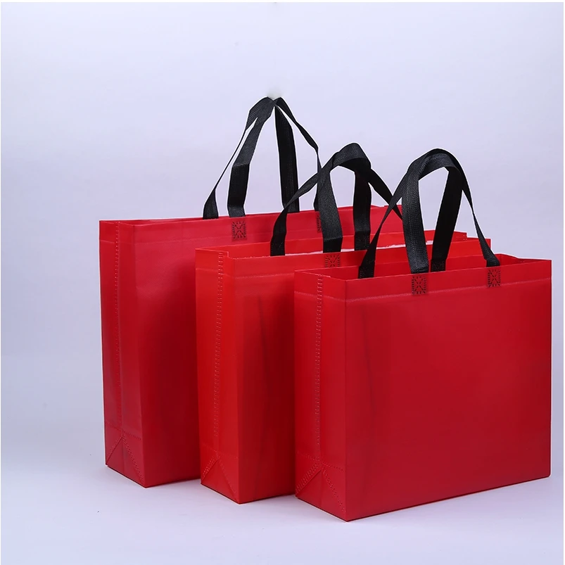 Модная цветная пустая Нетканая сумка, рекламная Экологичная хозяйственная сумка для супермаркетов, с логотипом может быть c