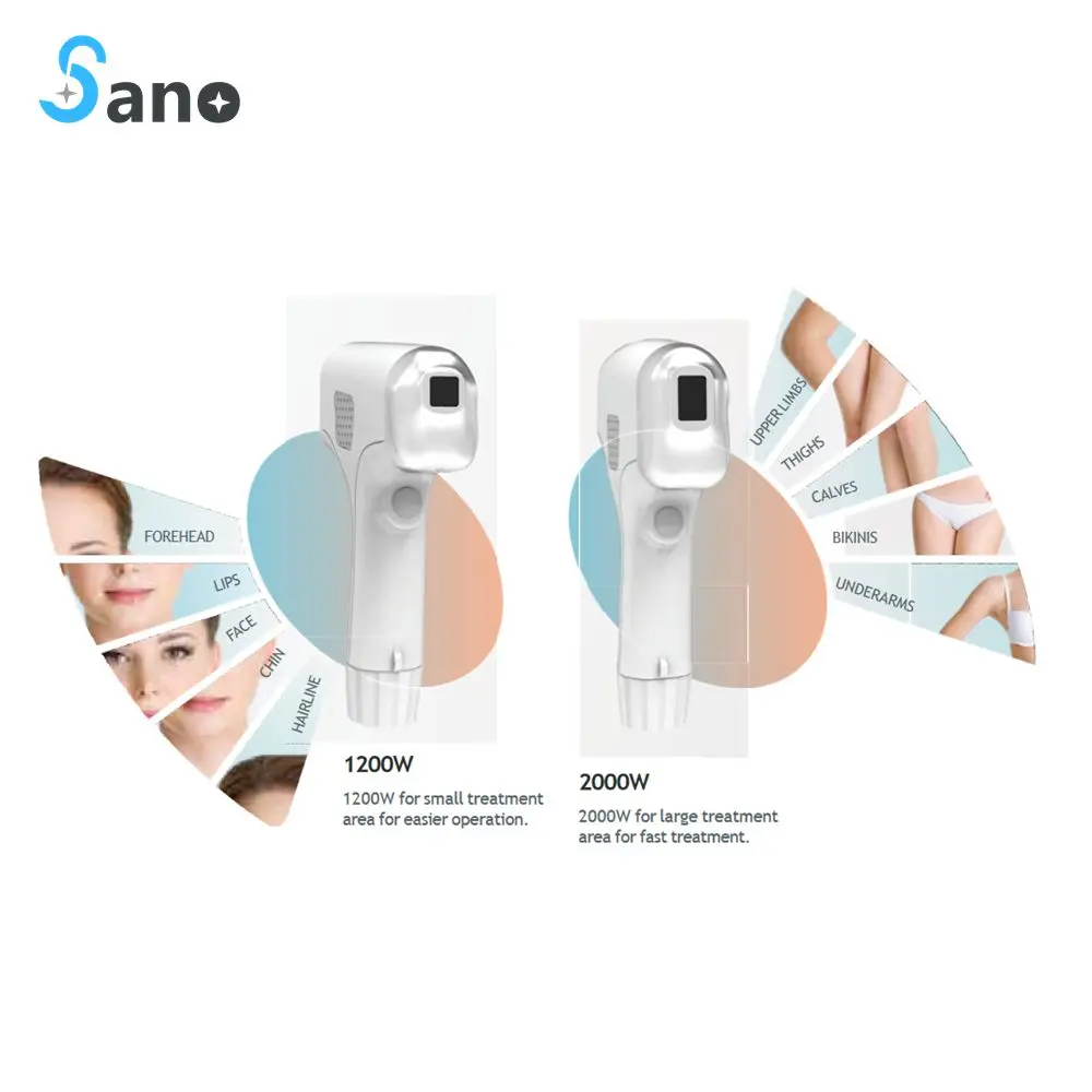 Хиты продаж 2022 большой мощности 1200 Вт + 2000 лазерный диод две ручки диодно лазерное удаление волос 808nm диодный лазер для удаления