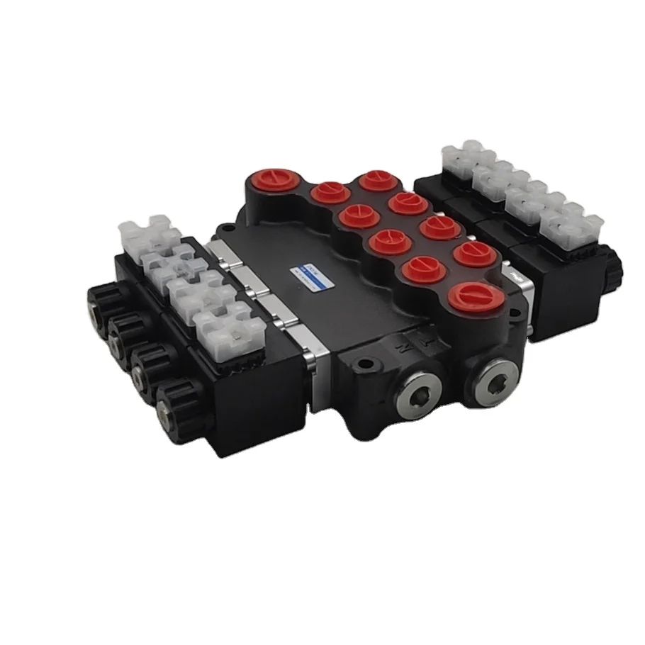 P80 series Hydraulic directional control valve with DC12V 24V electric control used in crane and truck
