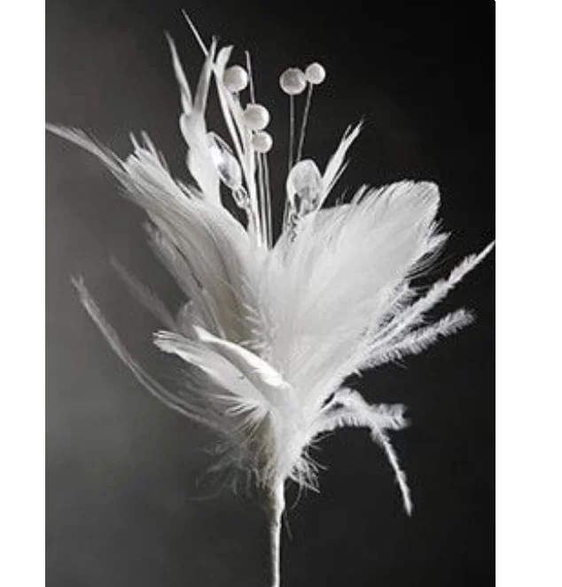 Good Feather Floral Pick for Floral Arrangement Supply Bouquet Home Wedding Birthday Party Vase Craft Boho Cxmas Holiday Decor