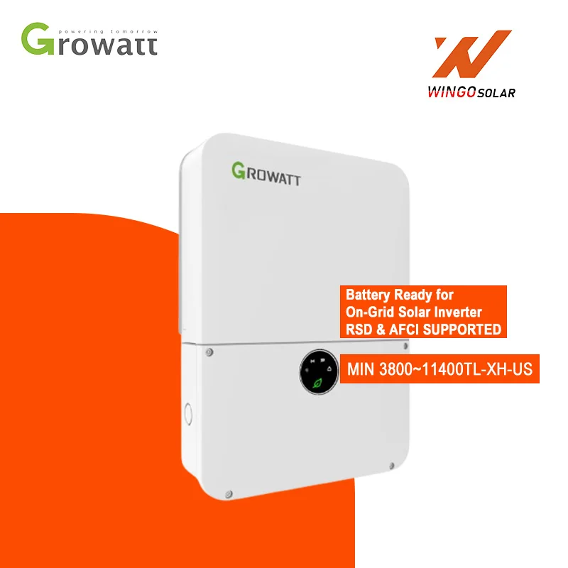 Growatt Grid-Tie Inverter 3.8Kw 5kW 6kW 7.6kW 8.2kW 9kW 10kW 11.4kW MIN 6000TL-XH-US On-Grid Solar Inverter Battery Storage