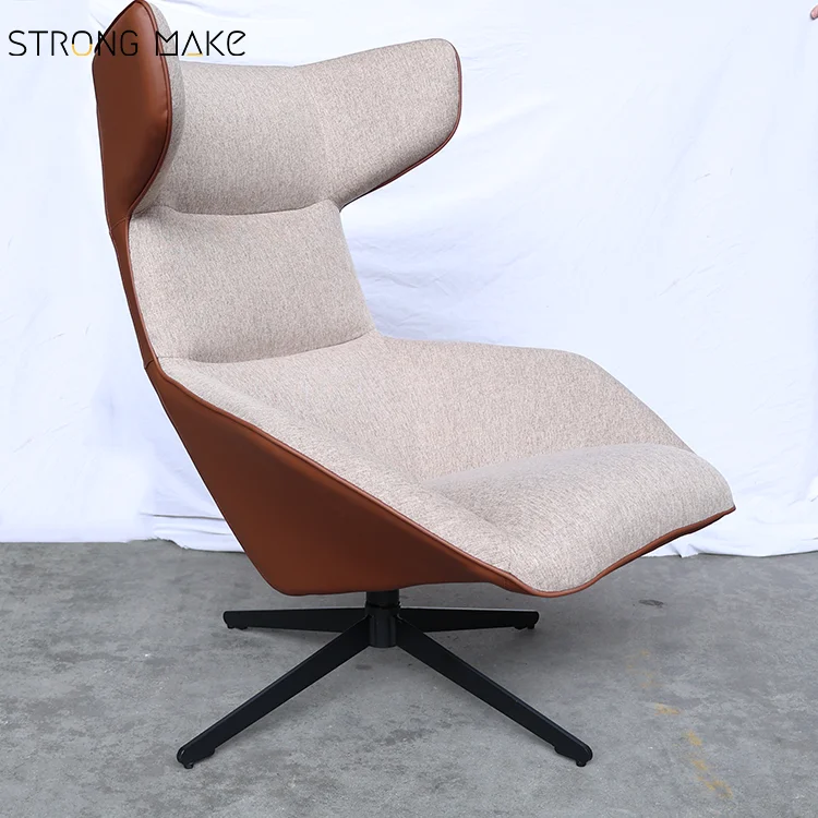 Classic Design Massage Modern Leisure Single Leg Luxury Swivel Leather Chaise De Salon Swivel Living Room Chaise Lounge Chair