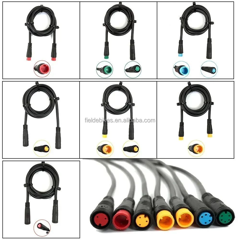 Julet Connector Higo Connector 2/3/4/5/6 Pin Cable Waterproof Connector For Ebike Bafang Display Pin Optional Cable Ebike Parts