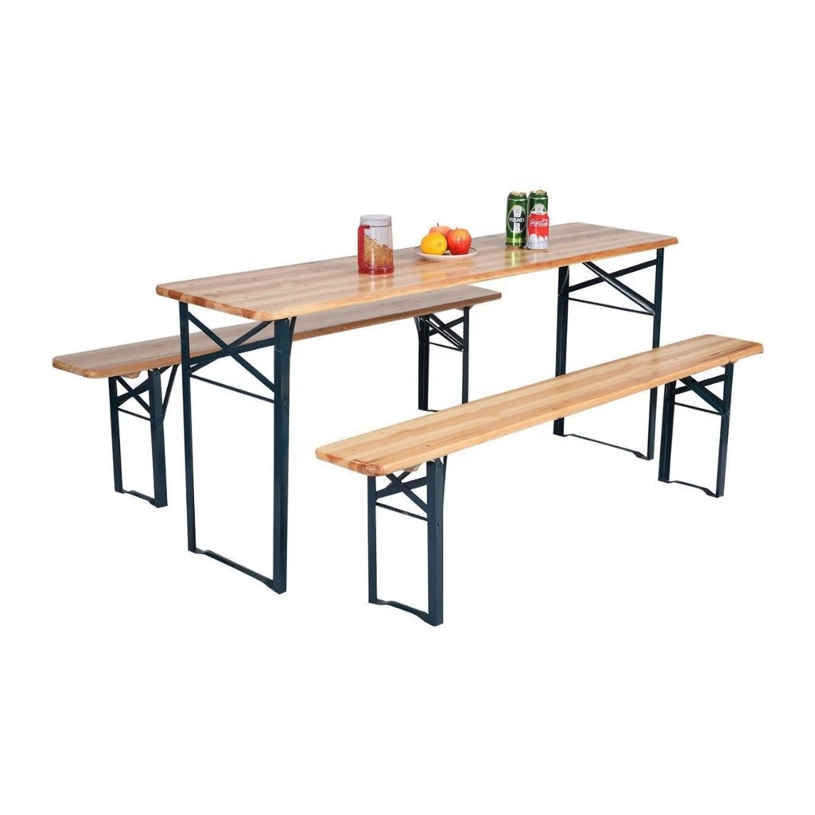 
Outdoor solid wood Beer Table and Benches 