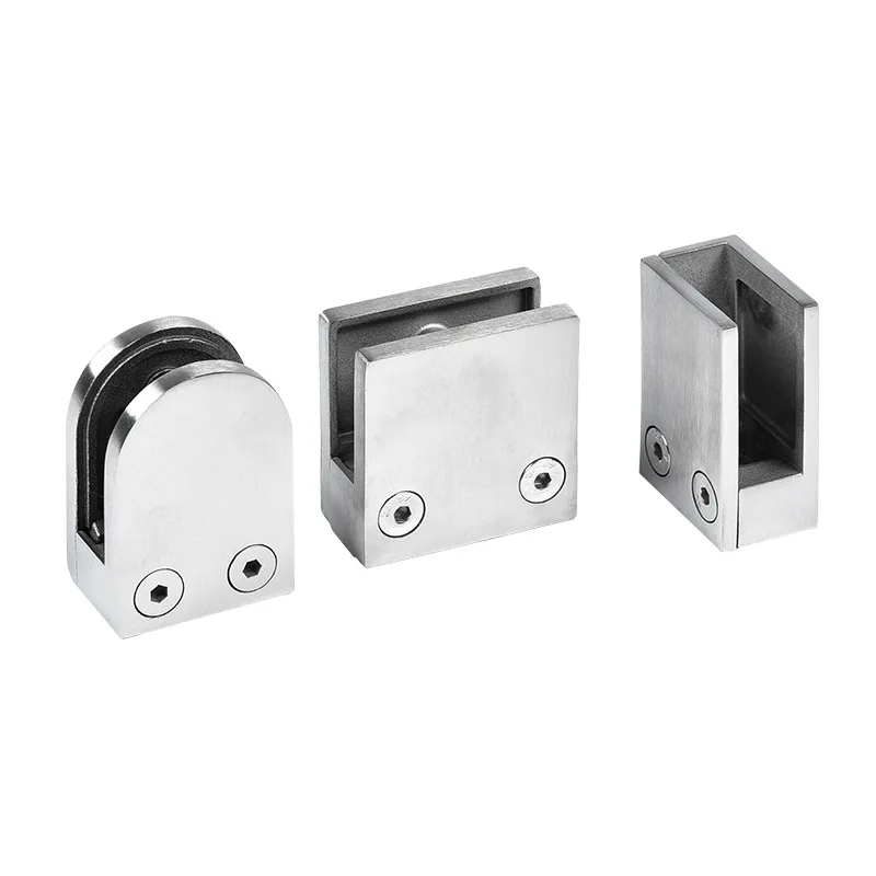 Modern Design 304 Stainless Steel Glass Clip Bathroom Sandwich Plate Bracket Hardware Accessories Fixed & Secure