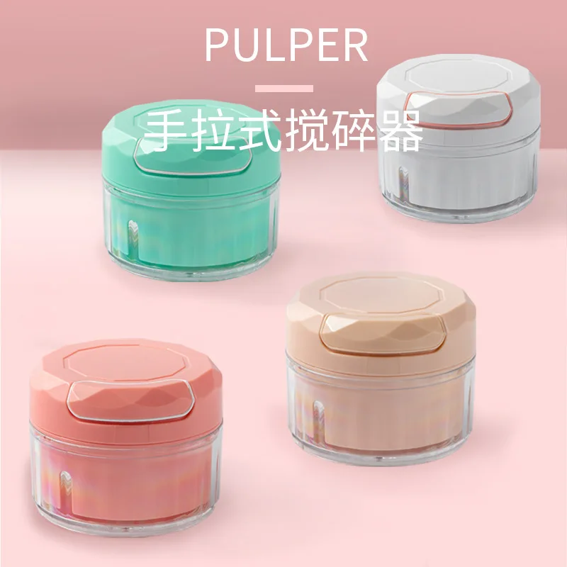 Kitchen Accessory Hand Pull Home Use Plastic Kitchen Mini 3 Blades Meat Grinder Speedy Food Garlic Press Chopper