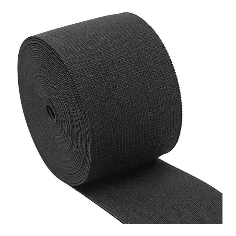 
 2 см-5 см в ширину черно-белая однотонная полиэфирная резиновая трикотажная резинка  