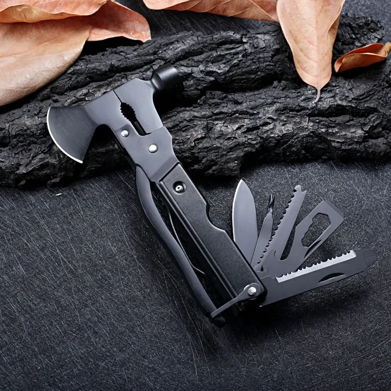 15 in 1 Aluminum handle tools Multi-Functional Camping Outdoor Survival Portable tactical axe