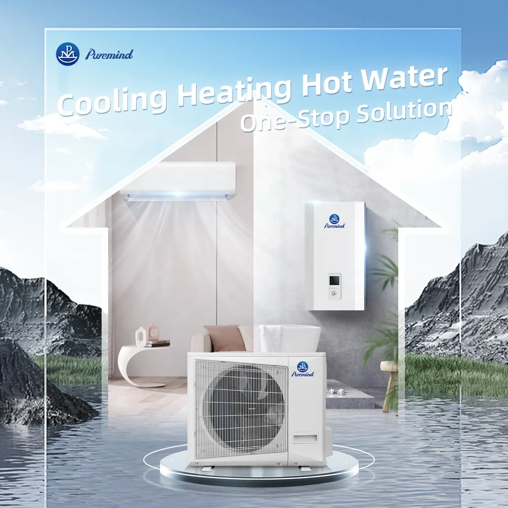 Puremind Fast Shipping Air Source to Water Heat Pump Water Heater Factory OEM Supplying Heating Hot Water Pompa di Calore
