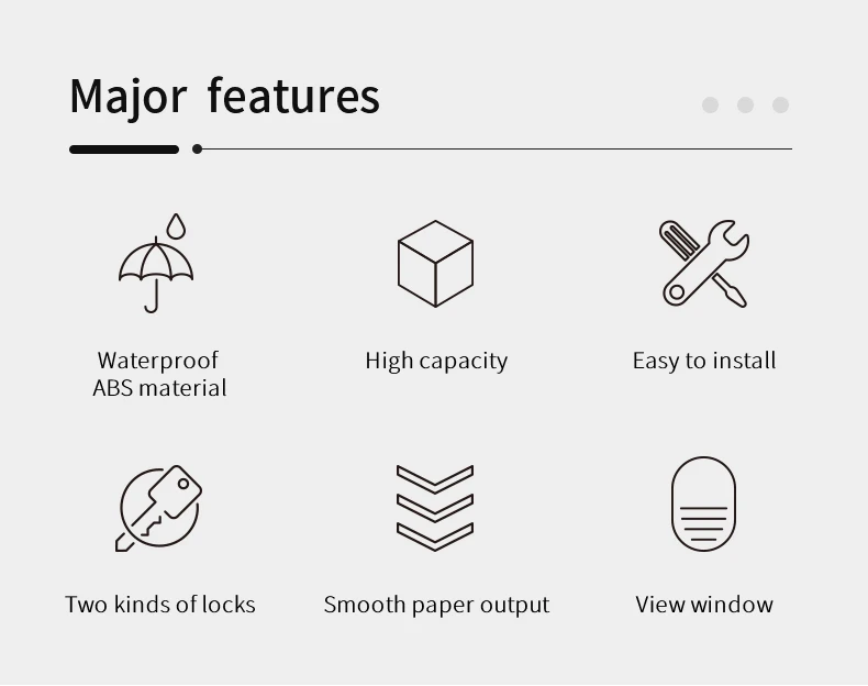 Office Restaurant Smoke Black ABS Plastic Tissue Box Z Folding Holder Hand Paper Towel Dispenser Wall Mount