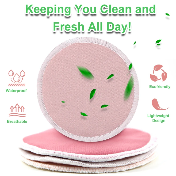 ECO Friendly Milk Saver Breast Pads Cheap Reusable Cloth Nursing Pads Organic Bamboo Breast Pads For Breastfeeding