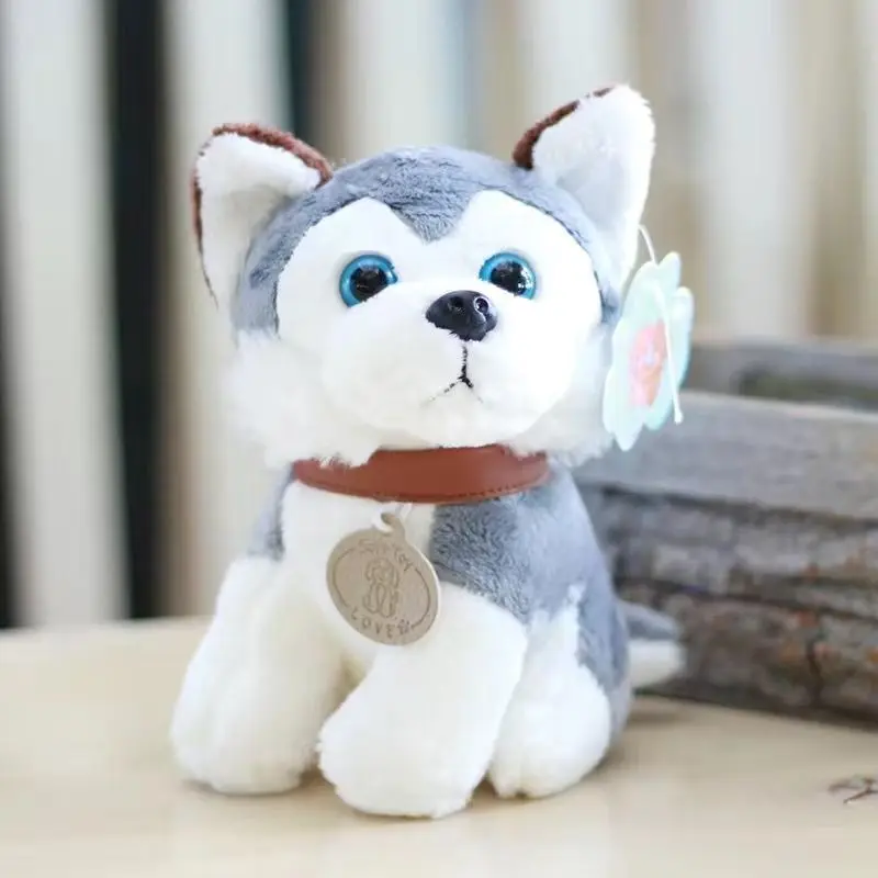 simulation dog plush toy ornaments catching machine doll Teddy dog Husky Schnauzer and other famous dog dolls
