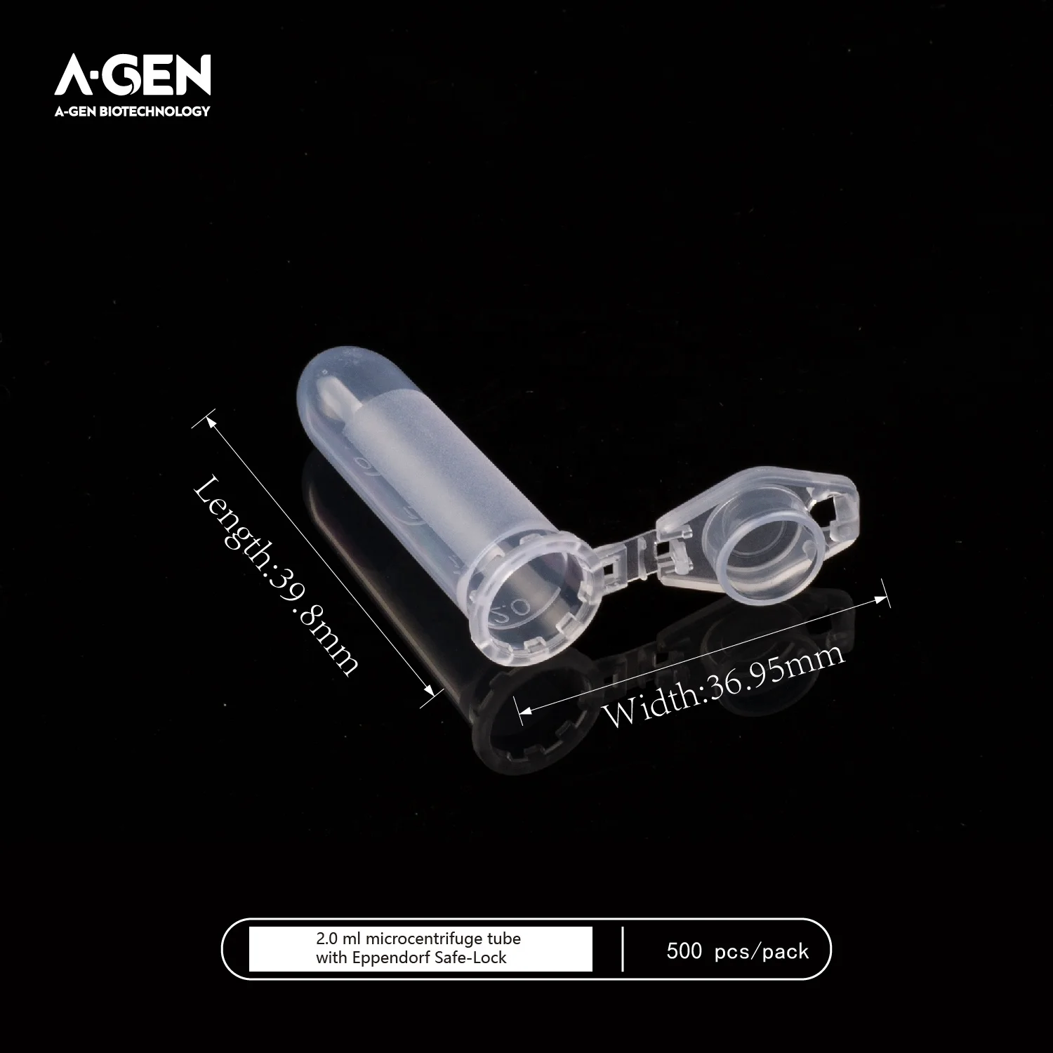 Laboratory case work 2.0 ml micro safeseal microcentrifuge tubes with Eppendorf Safe-Lock