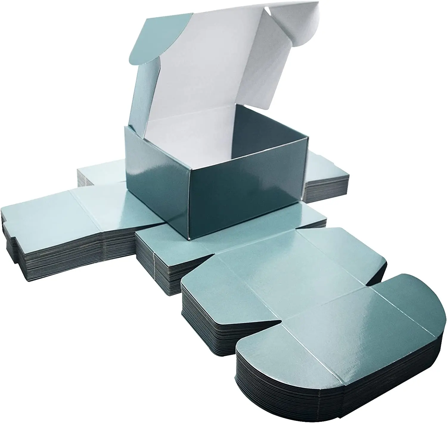 Коробки для доставки по индивидуальному размеру, зеленые почтовые ящики из гофрированного картона, средние почтовые ящики для упаковки маленького бизнеса