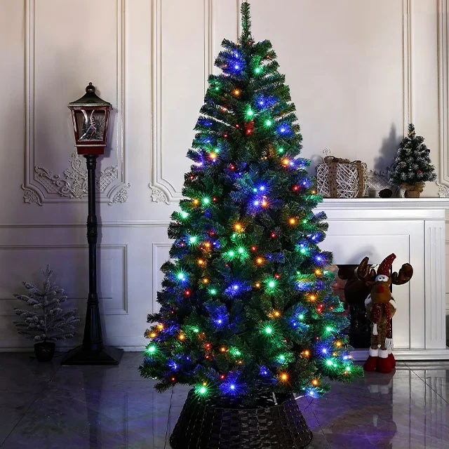 Ourwarm Foliage Holiday Time 2.20 Metros Con luz Pino Ramas Verde Grande Frondosos Arbol de navidad