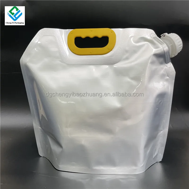 In Stock  Food Packaging Bag Aluminum Foil Liquid Spout Pouch 2L 5L Stand Up Pouch With Spout For Liquid Refill