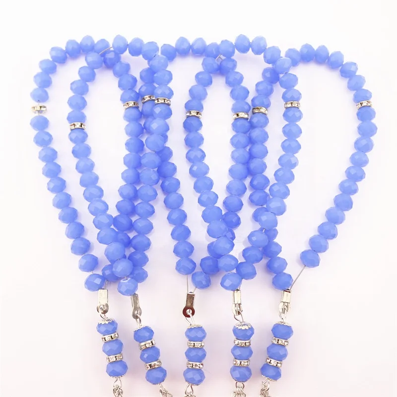 10mm Crystal Rosary Prayer Beads Muslim Bead Jewelry Ismamic Glass Bead Bracelets