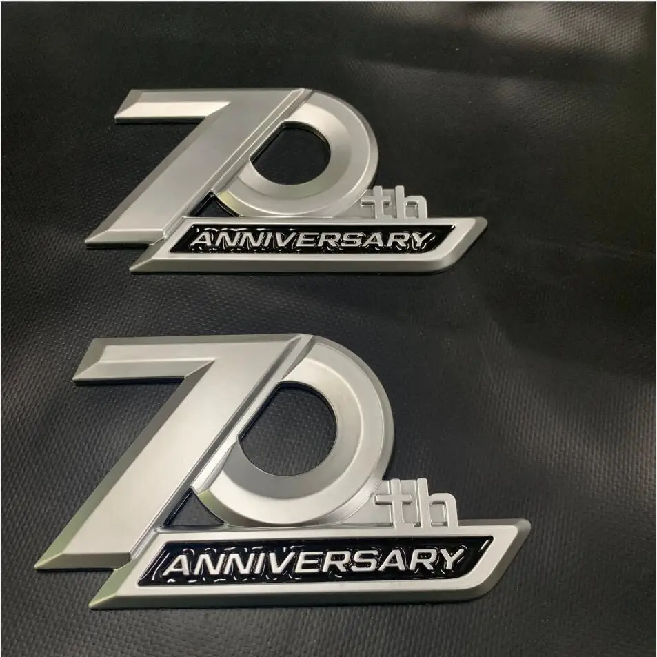 70th Anniversary Side Emblem Sticker For Toyota Land Cruiser 70 LC76 LC79 LC75 LC78 80 LC100 Series Accessories