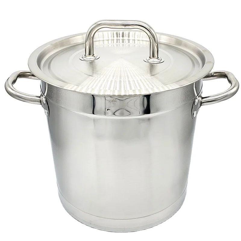 
Deep Soup Pot Hotel Restaurant Stew Soup Pot Factory Direct Stainless Steel Soup pot Kitchen Usage Cooking 