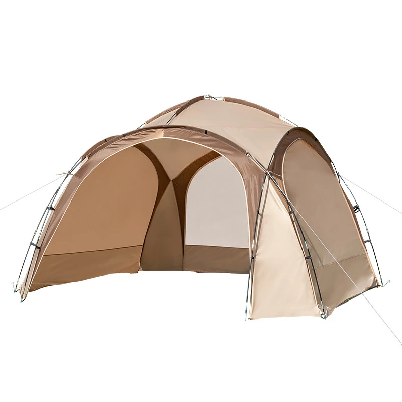 Dome canopy large circular outdoor camping tent large space windproof sunshade awning tent with surrounding fabric