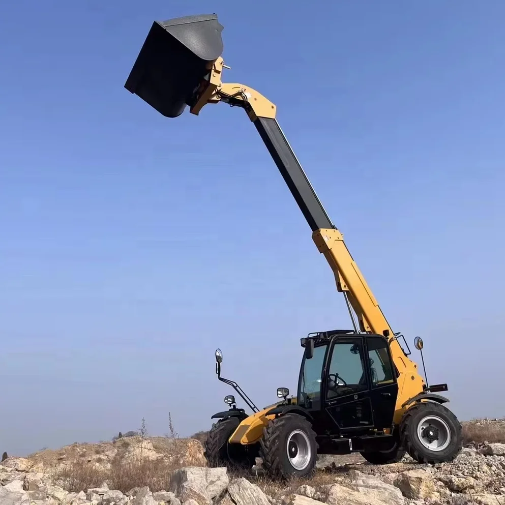 top brand HZM telescopic handler HZM 7330T forklift loader with fork